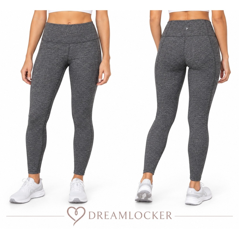 Old Navy Active Go-Dry Leggings Womens Small Gray Heather High Rise Yoga